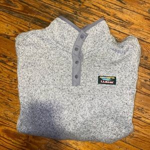 LL Bean Grey Fleece Pullover